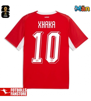 Schweiz Granit Xhaka #10 Hemmatröja VM 2026 Kortärmad
